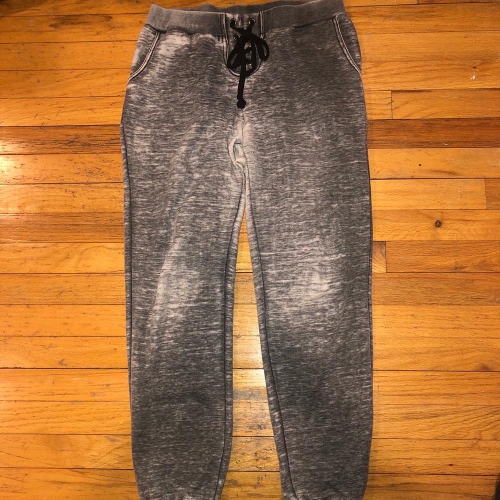 Jac Parker Gray Lace-Up Joggers